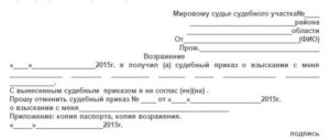 Как правильно представить возражение мировому судье