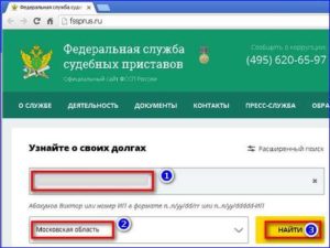 Проверить машину через службу судебных приставов