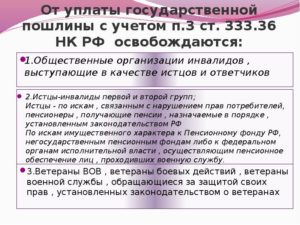 Инвалиды и оплата госпошлины
