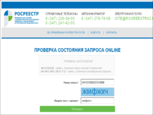 Проверка заявки в росреестре