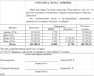 Блан справки о зарплате и прочих начислениях для москвы образец