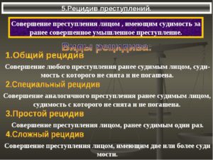 Рецидив в уголовном праве курсовая