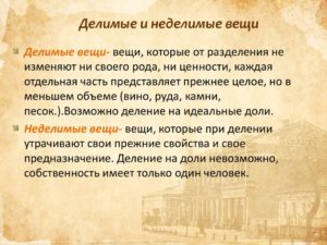 Делимые и неделимые вещи