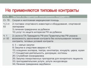 Применение типовых контрактов по 44 фз